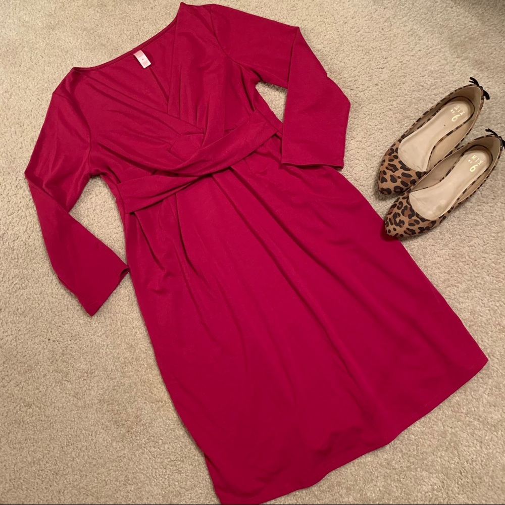 Merona | Pink Twist Front Maternity Dress